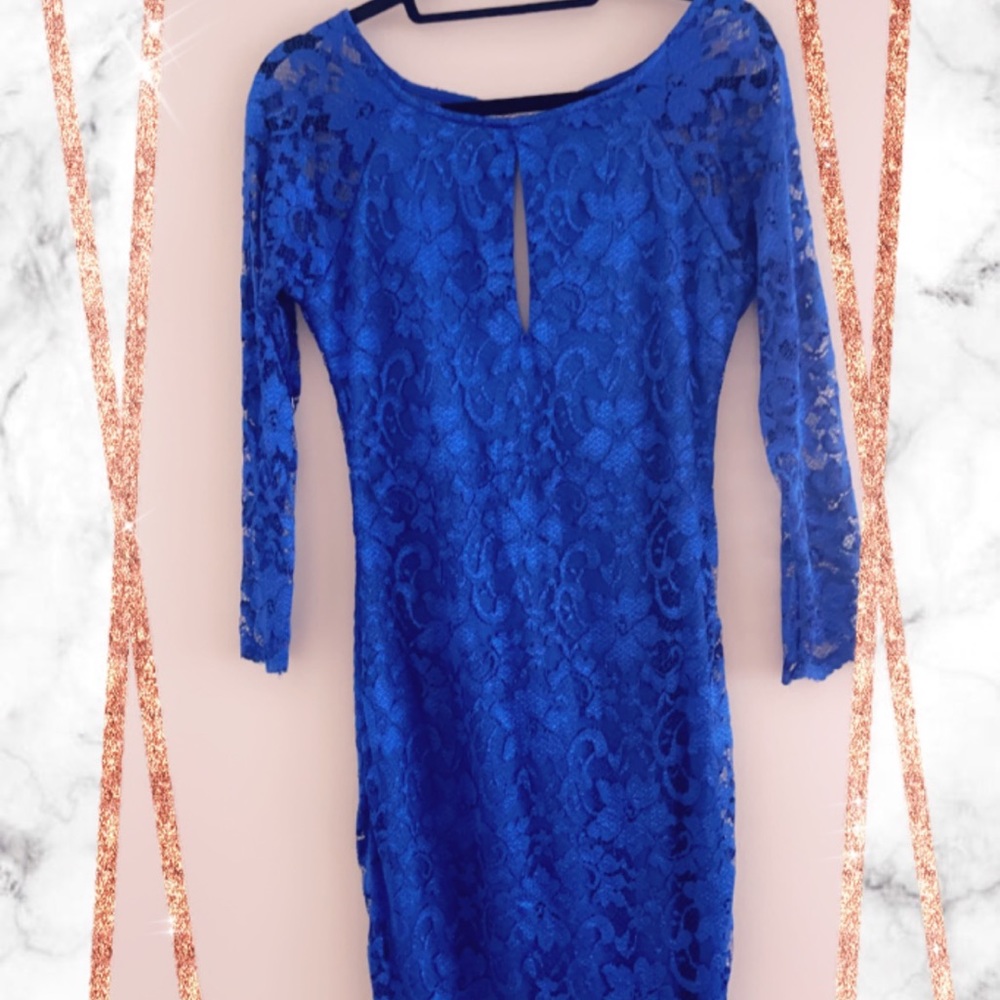 Royal blue cocktail or wedding guest dress. NWOT